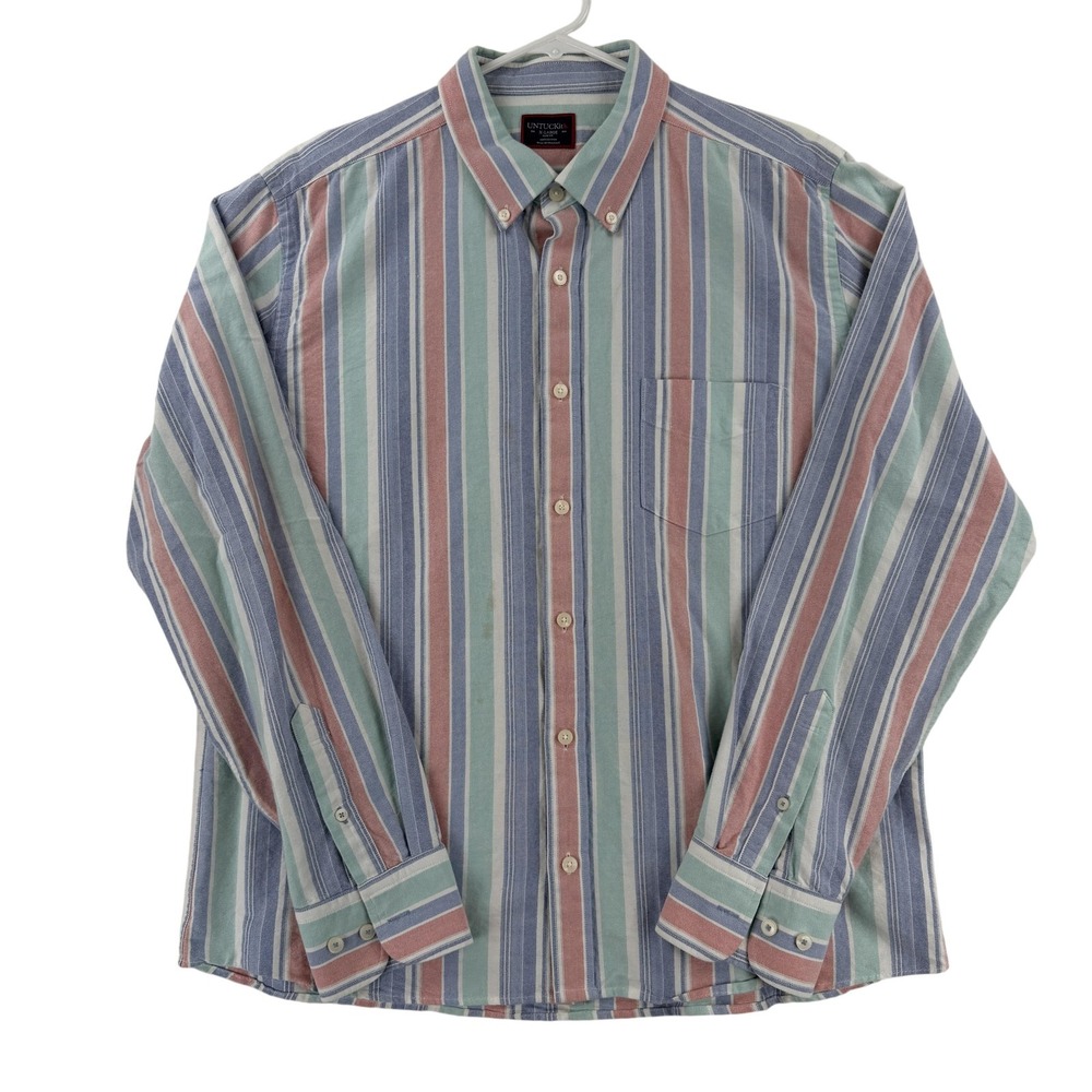UNTUCKit Ralphael Shirt Mens XL Multicolor Stripe Long Sleeve Button Down Slim